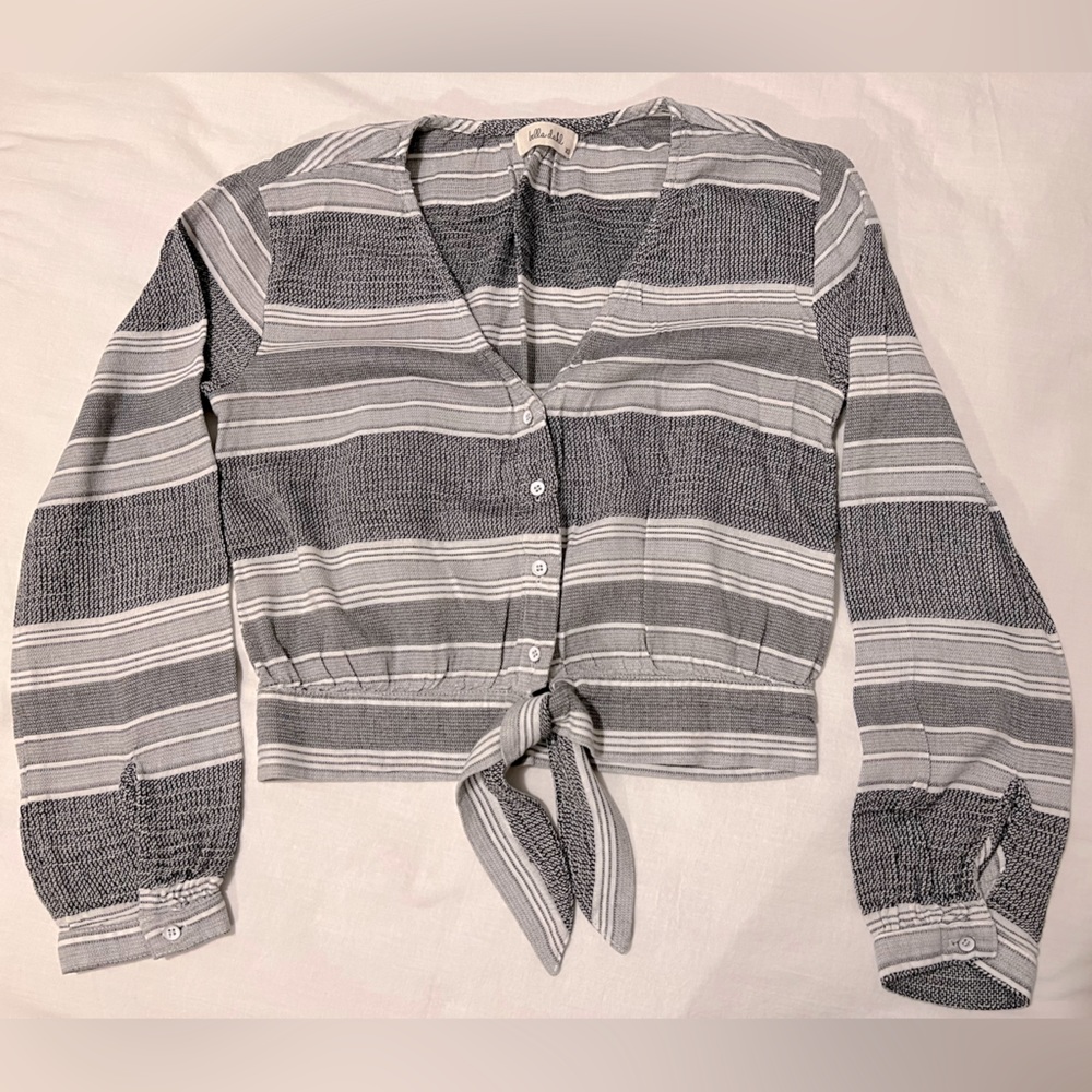 Bella Dahl Button Up Stripped Top